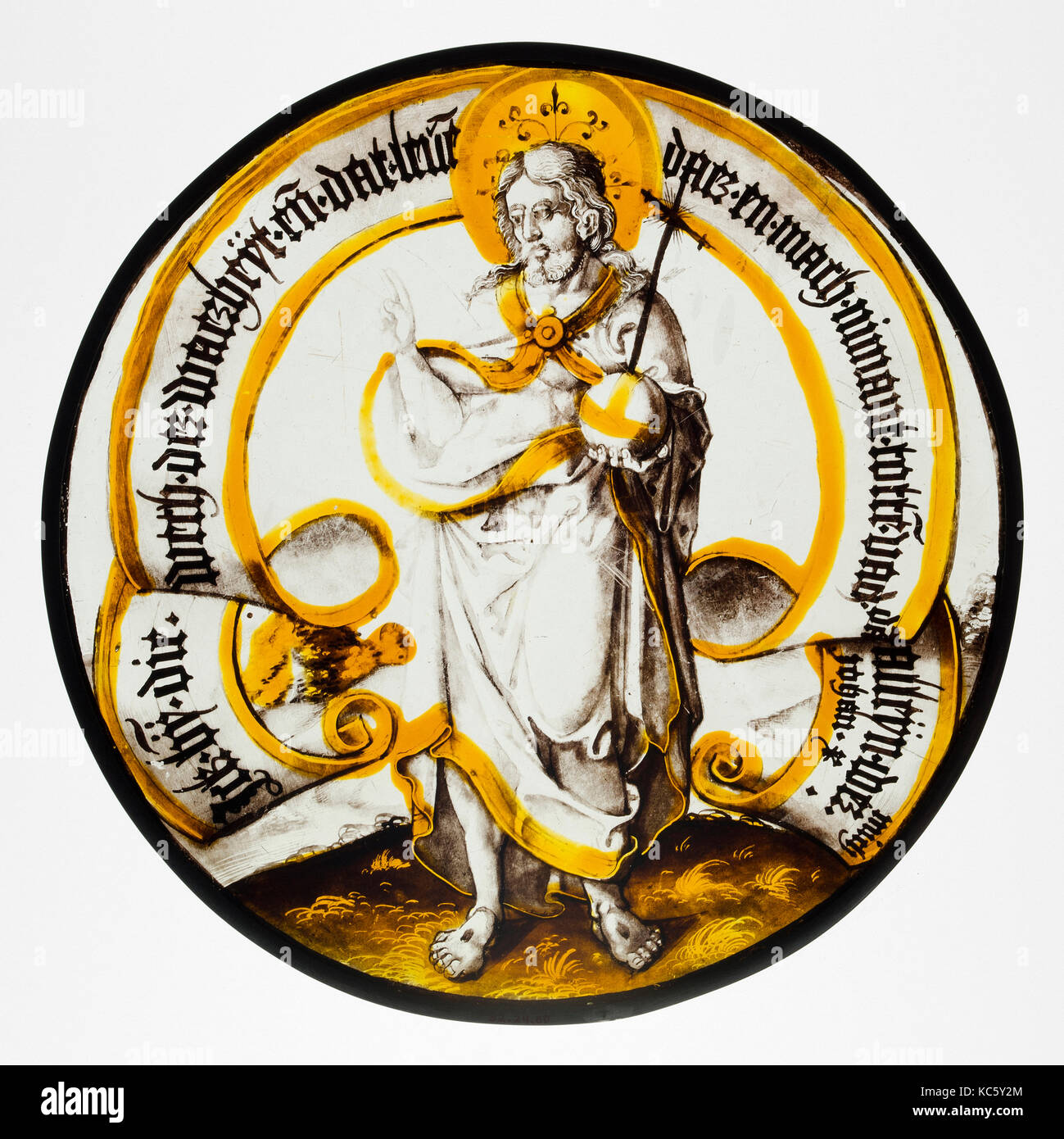 Roundel mit Christus als Erlöser der Welt, 1520-30. Stockfoto