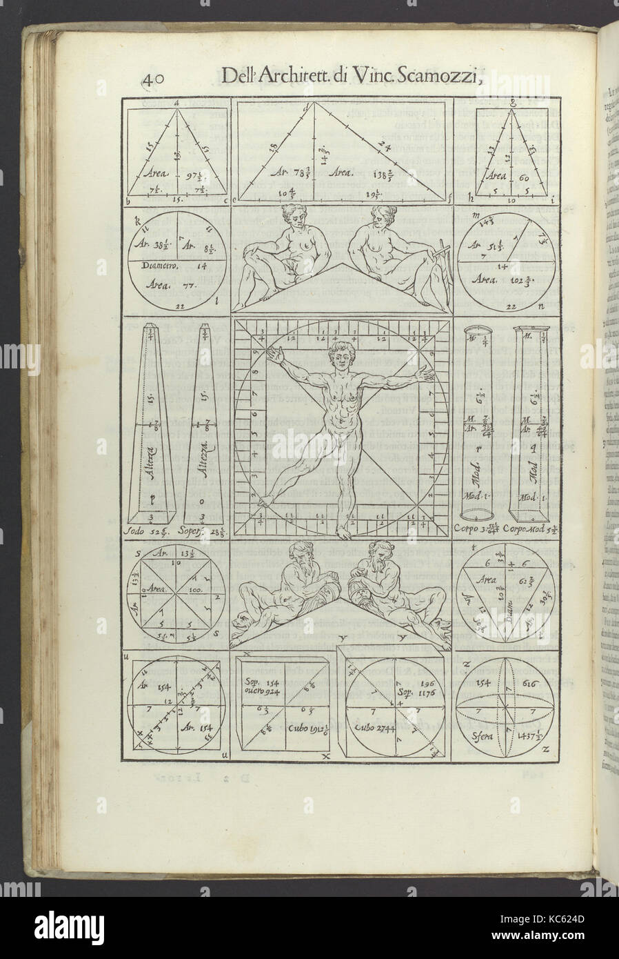 L'Idea della Architettura, 1615, gedruckte Buch mit gravierten und Holzschnitt Abbildungen, Buch: 14 1/8 x 9 3/8 x 3 1/8 in. (35,8 Stockfoto