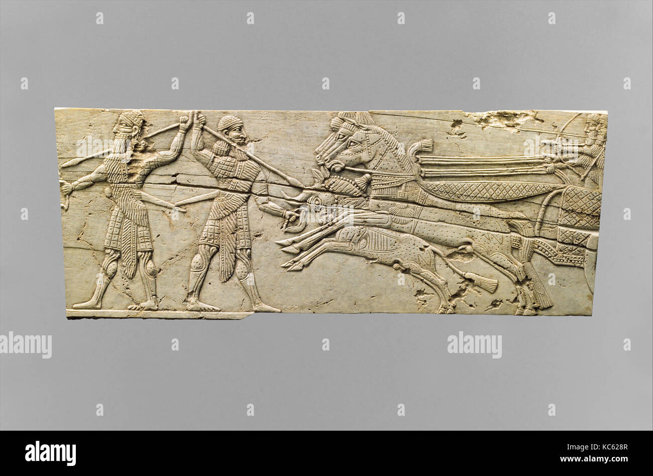 Panel Fragmente mit Jagdszenen, Ca. 8. - 7. Jahrhundert v. Chr. Stockfoto