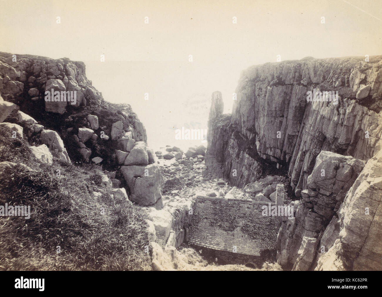 Rocky Einlass mit Marine, Francis Bedford, 1870 s Stockfoto