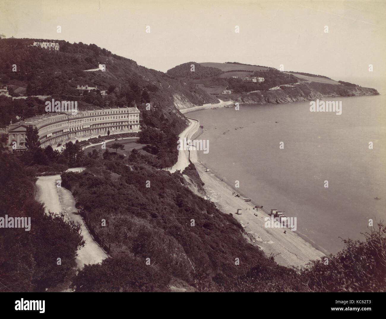 Torquay, Hesketh Crescent und Meadfoot, Francis Bedford, 1870 s Stockfoto