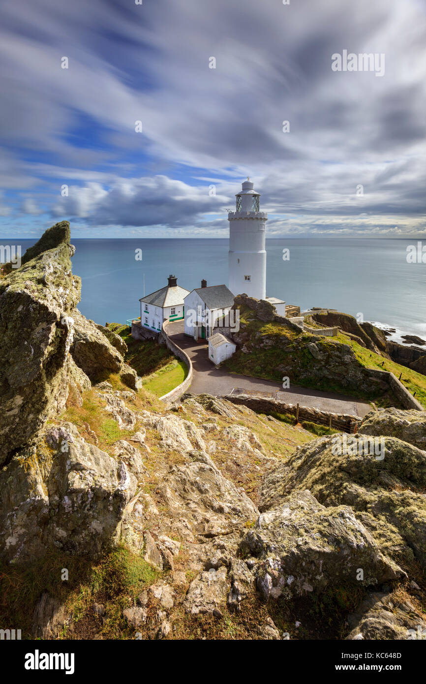 Start Point Lighthouse in South Devon. Stockfoto
