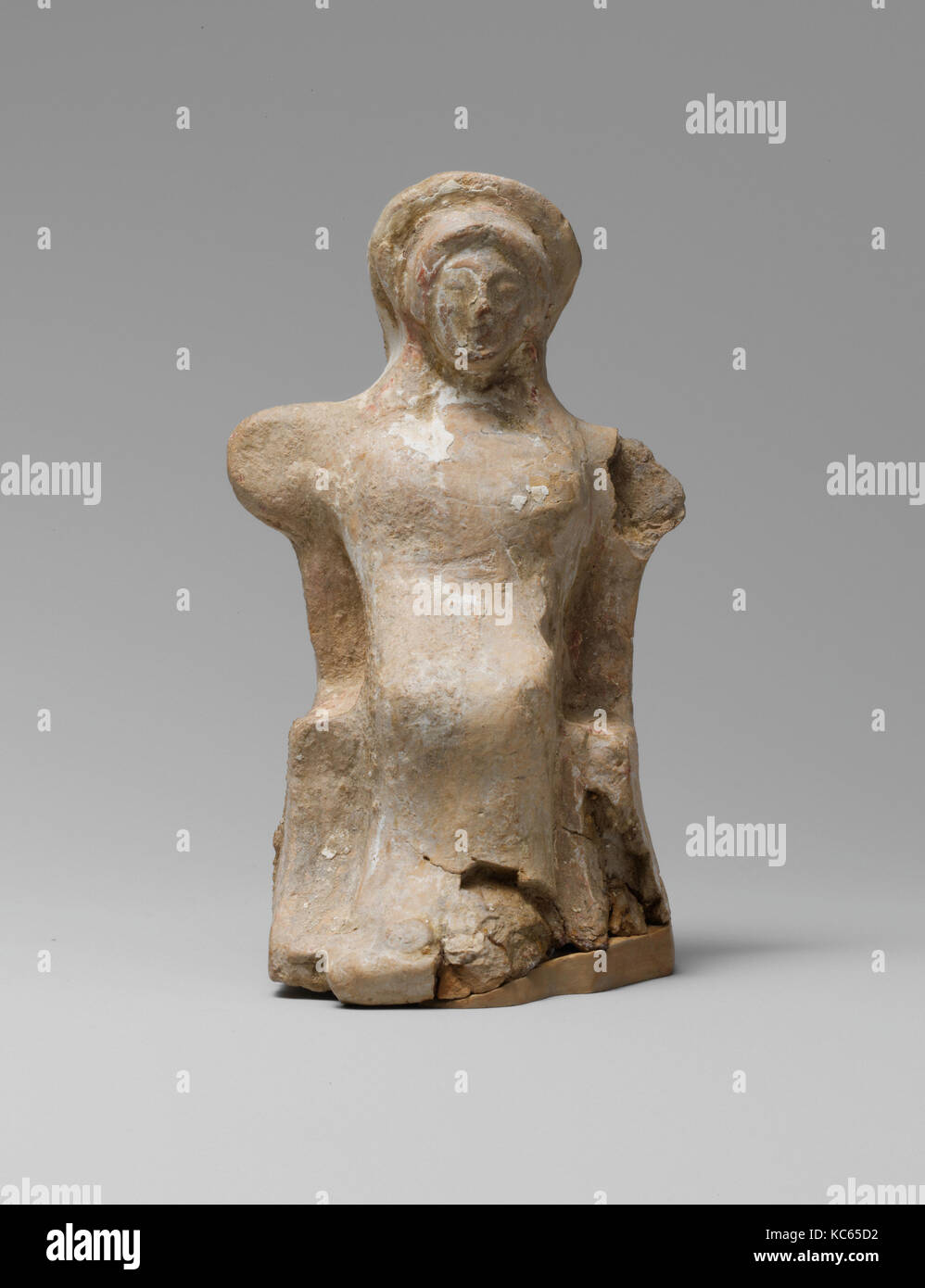 Terrakotta Statuette der Eine sitzende Frau, 525 - 500 v. Chr. Stockfoto