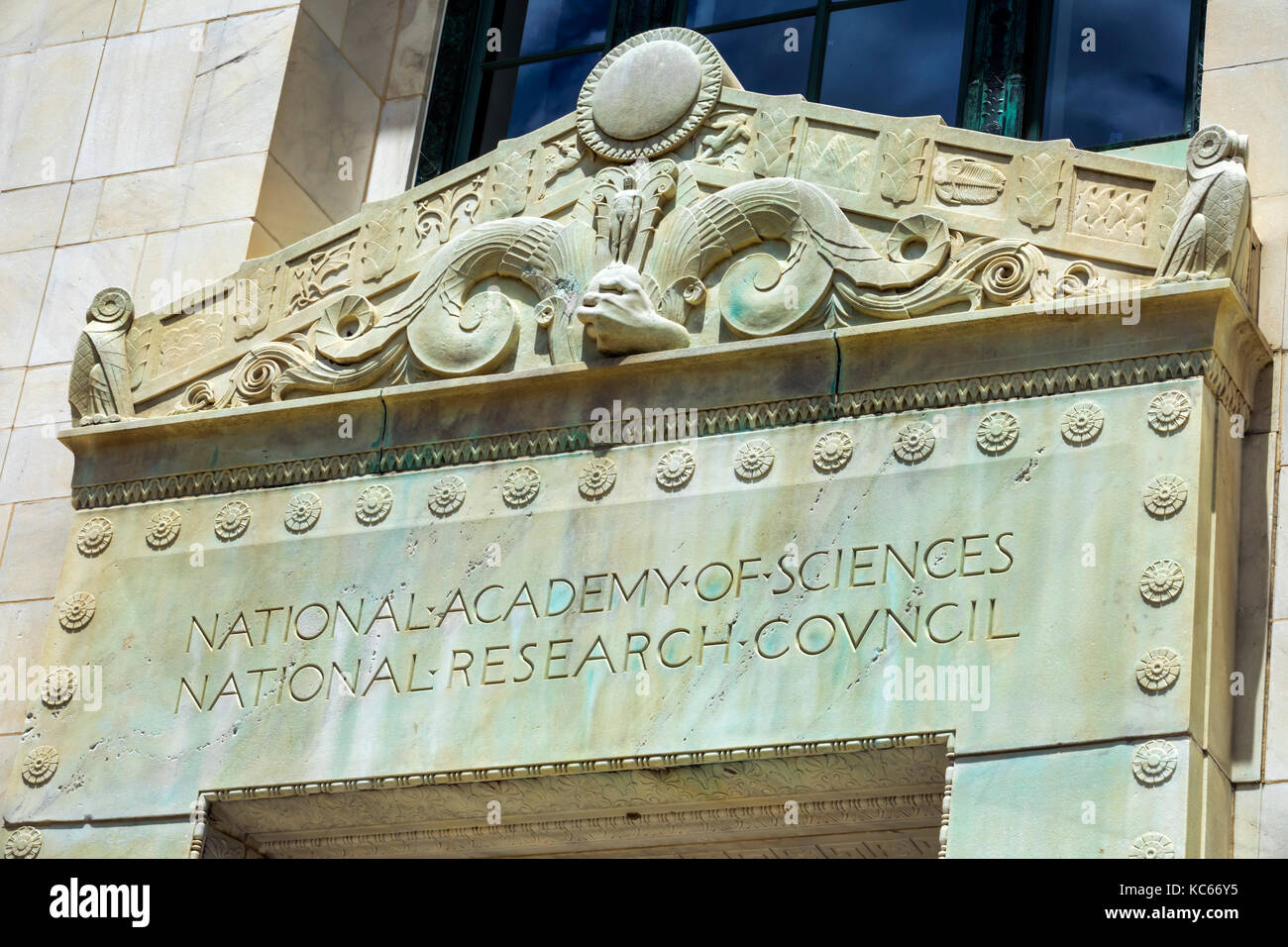 Washington DC, National Mall, National Academy of Science, NAS, außen, Eingang, DC170527042 Stockfoto