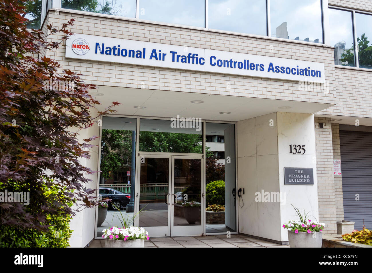 Washington DC, National Air Traffic Controllers Association, NATCA, außen, Schild, Gebäudeeingang, DC170527076 Stockfoto