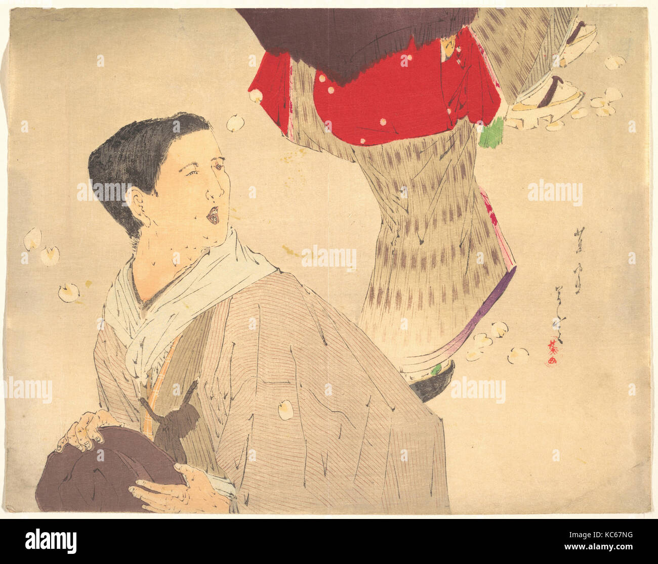 Hemeden; Illustration aus Bugei Kurabu (literarische Club), Mishima Shōsō, Ca. 1906 Stockfoto