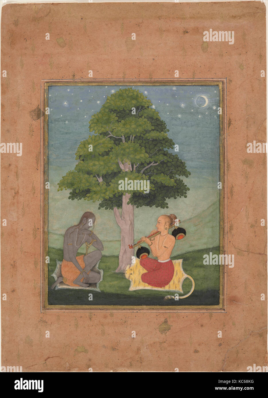 Kedar Ragini: Folio aus einem ragamala Serie (Garland musikalischer Modi), Ruknuddin, Ca. 1690 - 95 Stockfoto