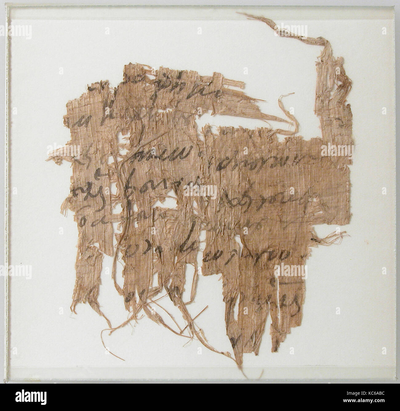 Papyrus Fragment eines Briefes, Ca. 600, in Theben, byzantinischen Ägypten, koptische, Papyrus und Tinte, Gesamt: 5 3/16 x 4 1/2 in. (13. Stockfoto