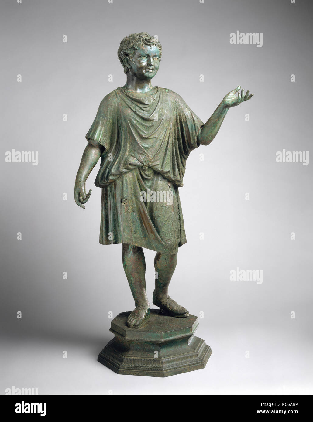 Bronzestatue eines Camillus (Akolythenliteratur), Ca. A.D. 14 - 54 Stockfoto