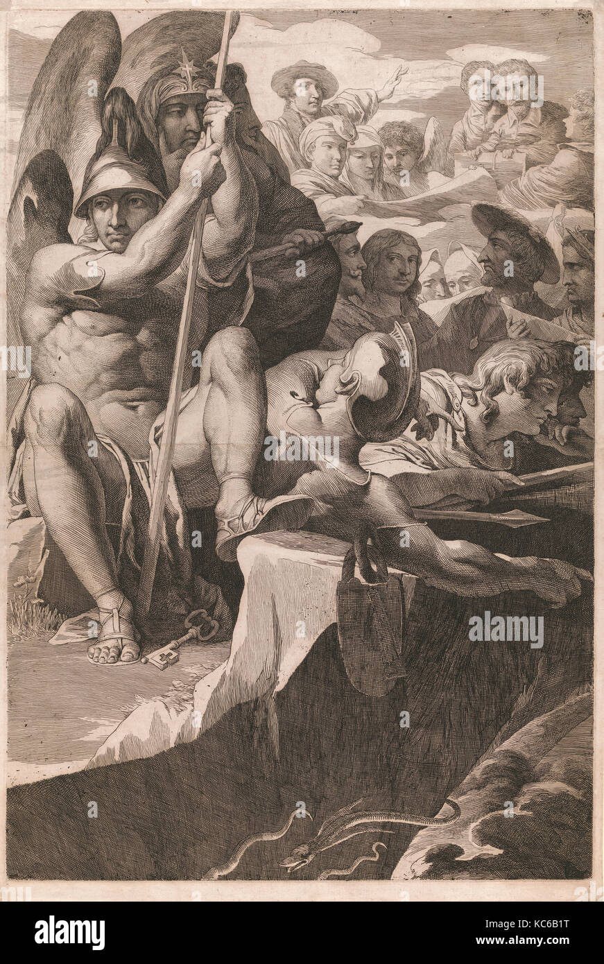 Zeichnungen und Drucke, Ausdrucken, die Engel Wachen, Künstler, James Barry, Irland, Cork 1741 - 1806 London, Barry, James, 1741, 1806 Stockfoto