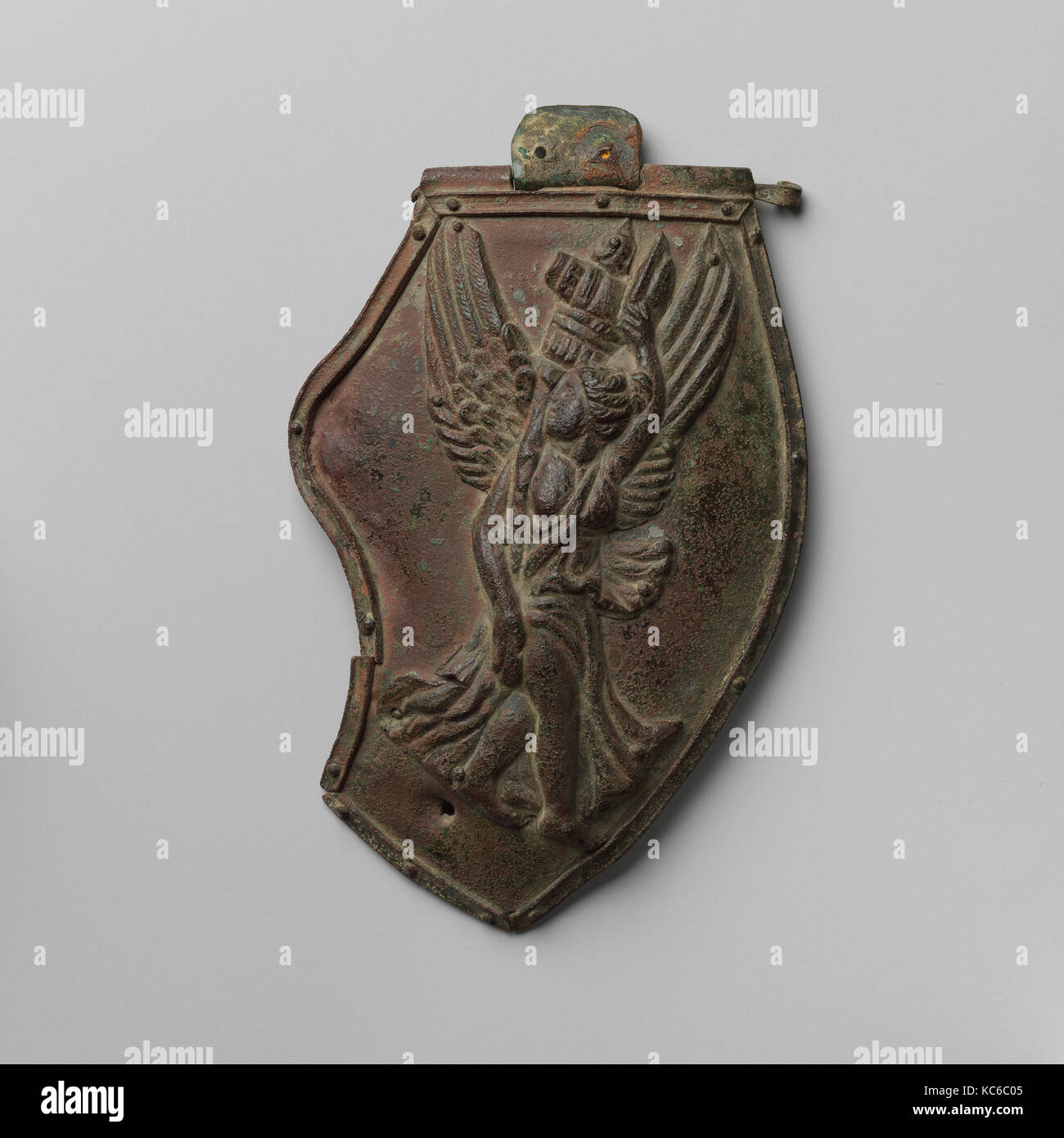 Bronze Backe von Helm, Ende des zweiten Jahrhunderts A.D Stockfoto