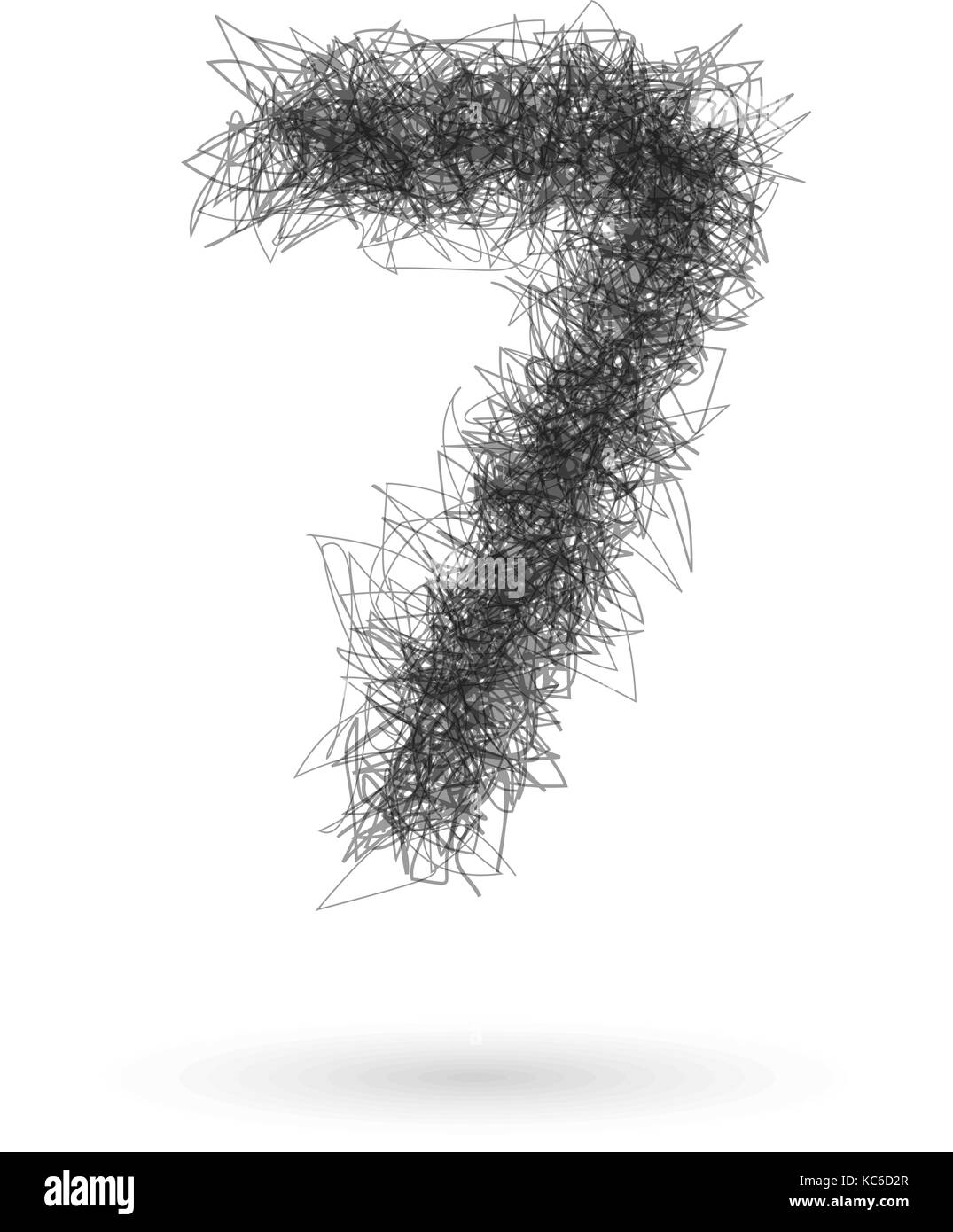 Vektor scribble Zahlen Stock Vektor