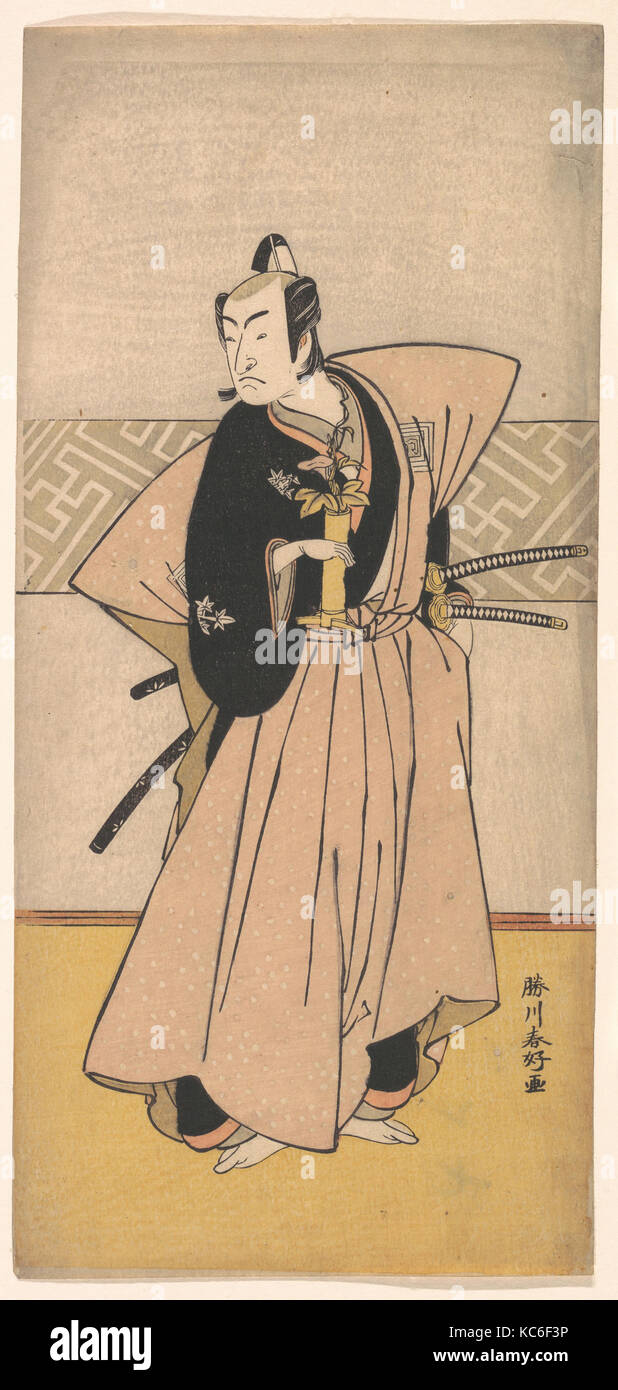 Der Schauspieler Ichikawa Omezo als Samurai mit zwei Schwerter, Katsukawa Shunkō, 1743 - 1812 Stockfoto