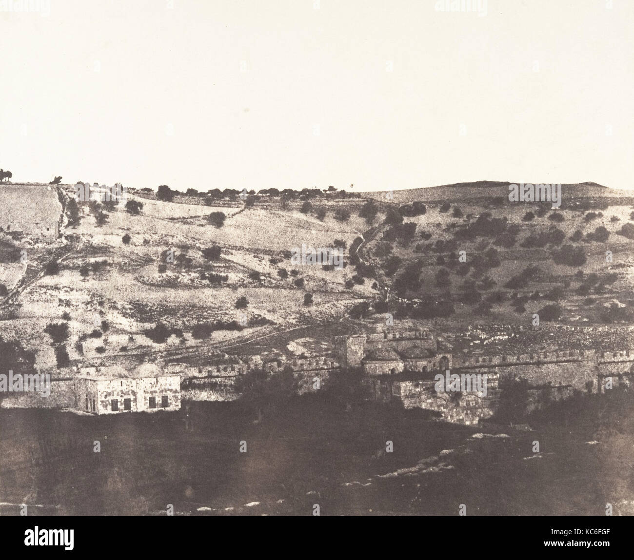 Jérusalem, Mosquée d'Omar, Côté Est, Intérieur de l'enceinte, 1, Auguste Salzmann, 1854 Stockfoto