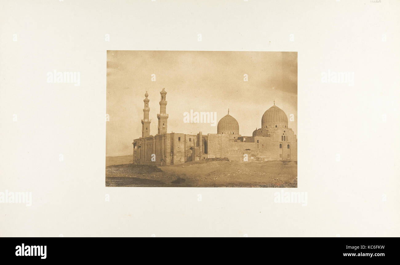 Vue générale de la Mosquée et du Tombeau de Sultan Bezkouk, El-Melek-el-Dâher, au Kaire, Maxime Du Camp, Dezember 1849 Stockfoto