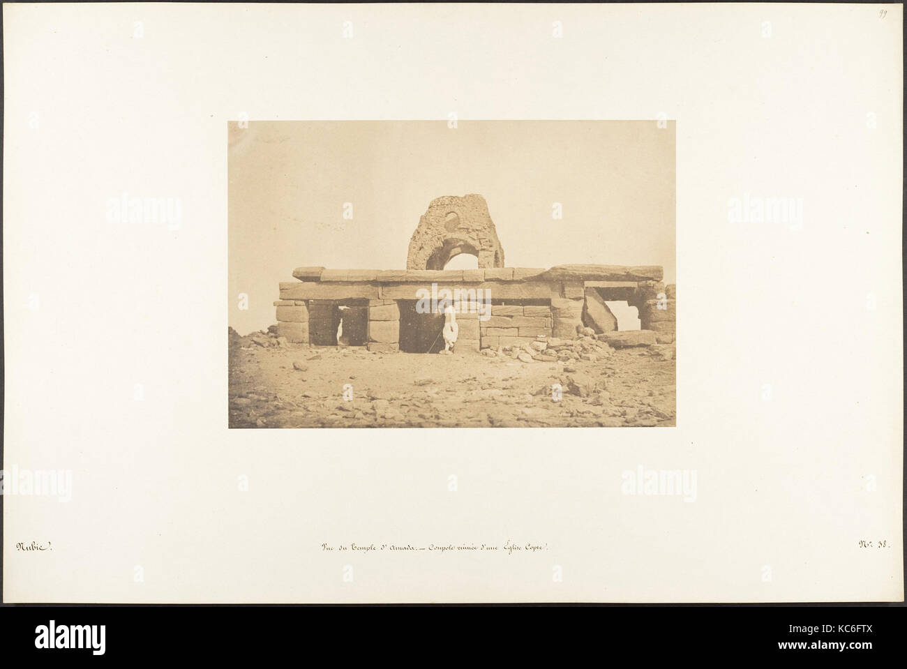 Vue du Temple d'Amada-Coupole ruinée d'une Église Copte, Maxime Du Camp, 2. April 1850 Stockfoto