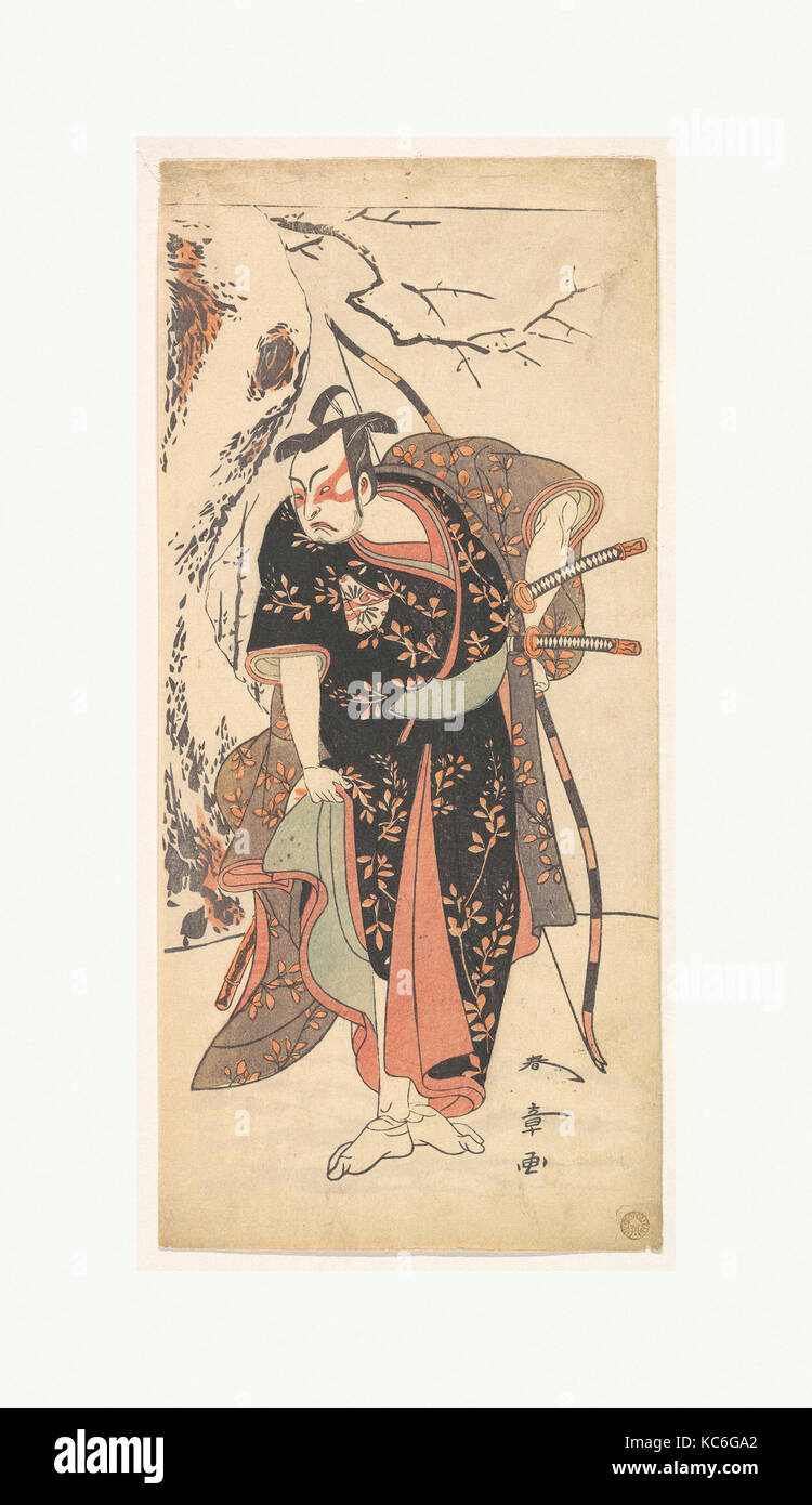 Die zweite Nakamura Juzo als Samurai von hohem Rang, Katsukawa Shunshō, 1773 oder 1774 Stockfoto