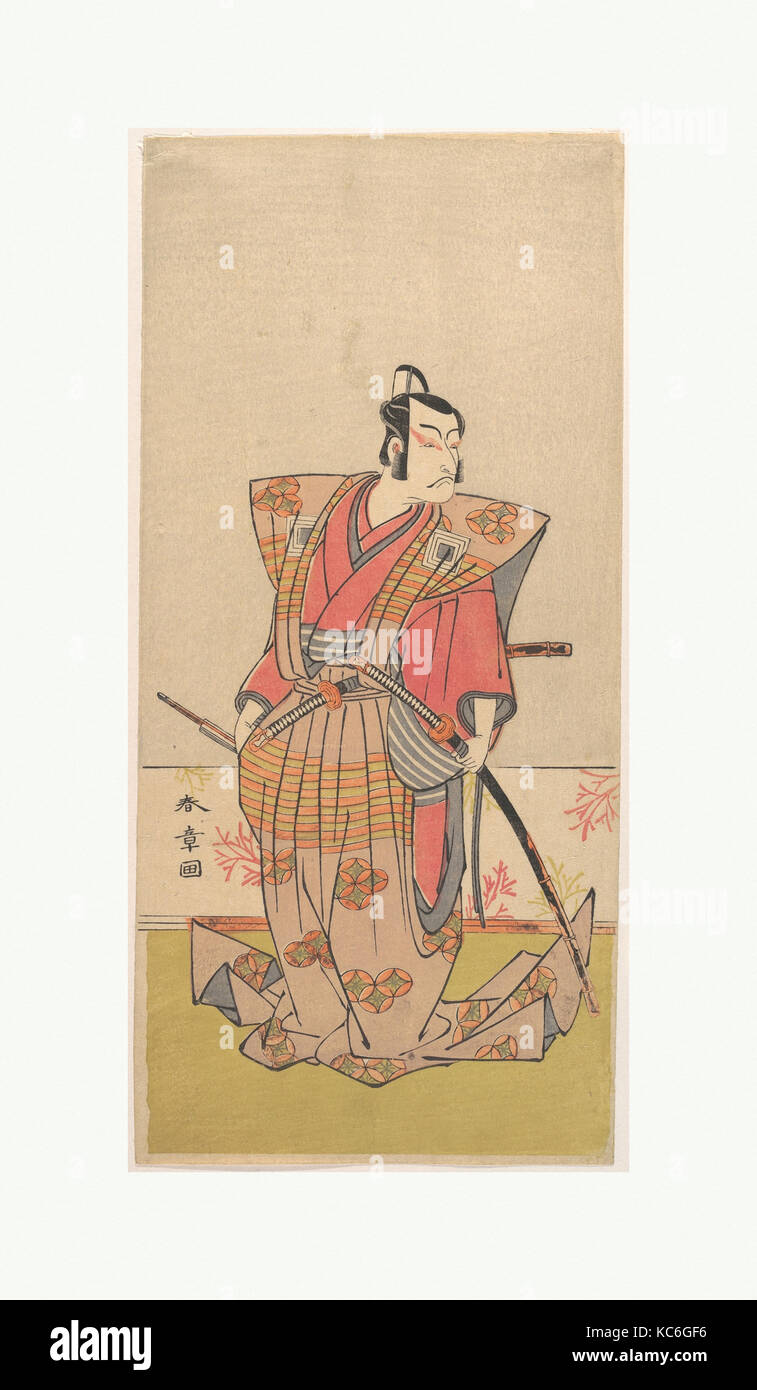 Der Schauspieler Ichikawa Danjūrō V als Samurai, Katsukawa Shunshō, 1771-72 Stockfoto