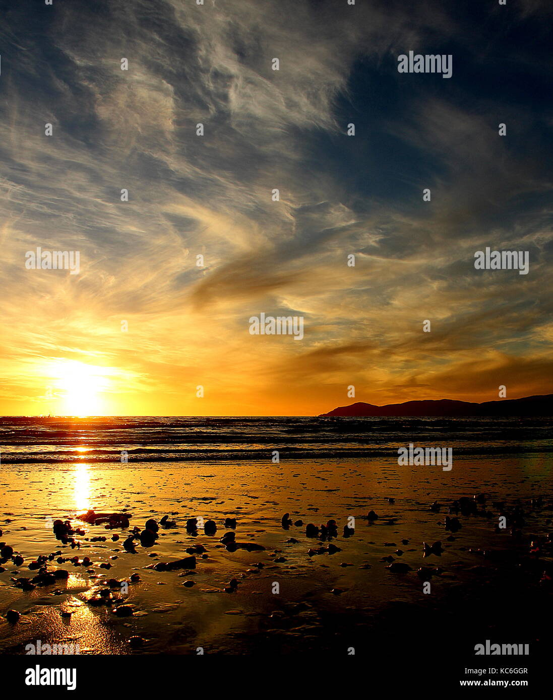 Kapiti, Neuseeland Sonnenuntergänge Stockfoto