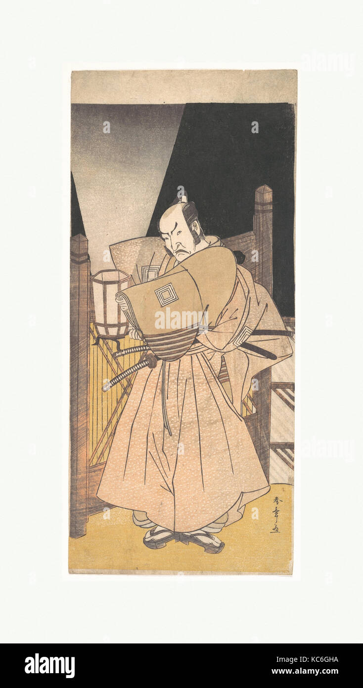 Ichikawa Danzo IV in die Rolle eines Samurai, Katsukawa Shunshō, Ca. 1785 Stockfoto