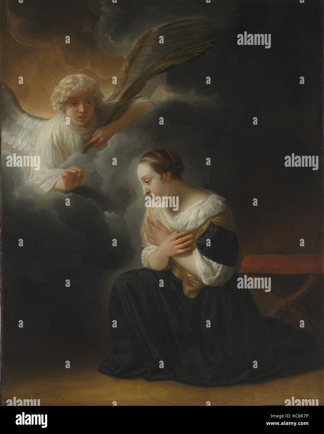 Die Verkündigung des Todes der Jungfrau Maria, Samuel van Hoogstraten, Ca. 1670 Stockfoto