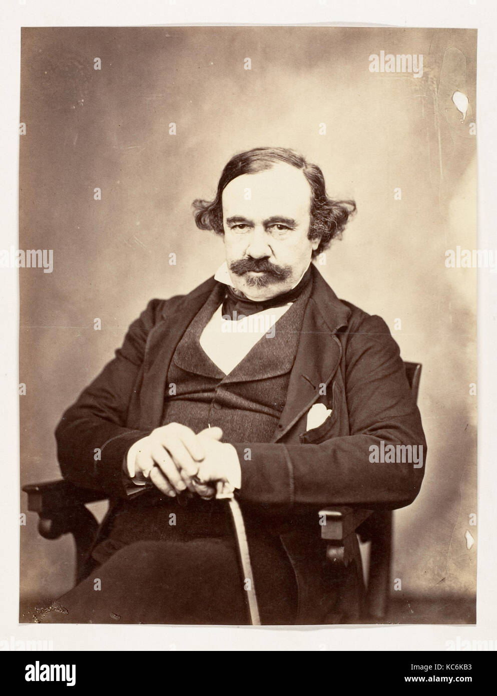 Sir James Outram Bart., G. C.B., 1858-61, Eiweiß silber Drucken, Bild: 19,3 x 14,9 cm (7 5/8 x 5 7/8 in.), Fotografien, Unbekannt Stockfoto