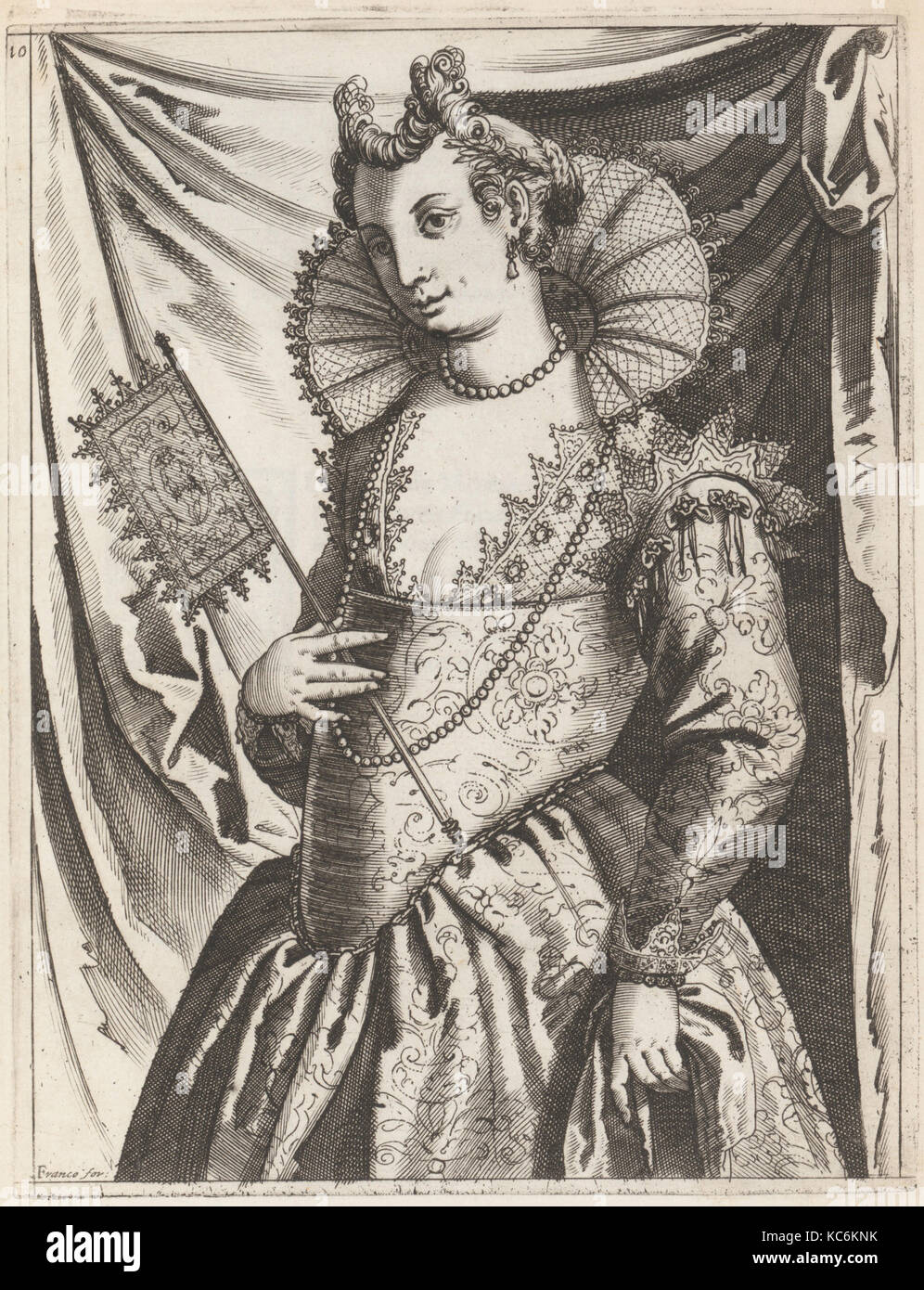 Habiti delle Donne Venetiane (Kleid der Venezianischen Frauen), Giacomo Franco, Ca. 1591 - 1610 Stockfoto
