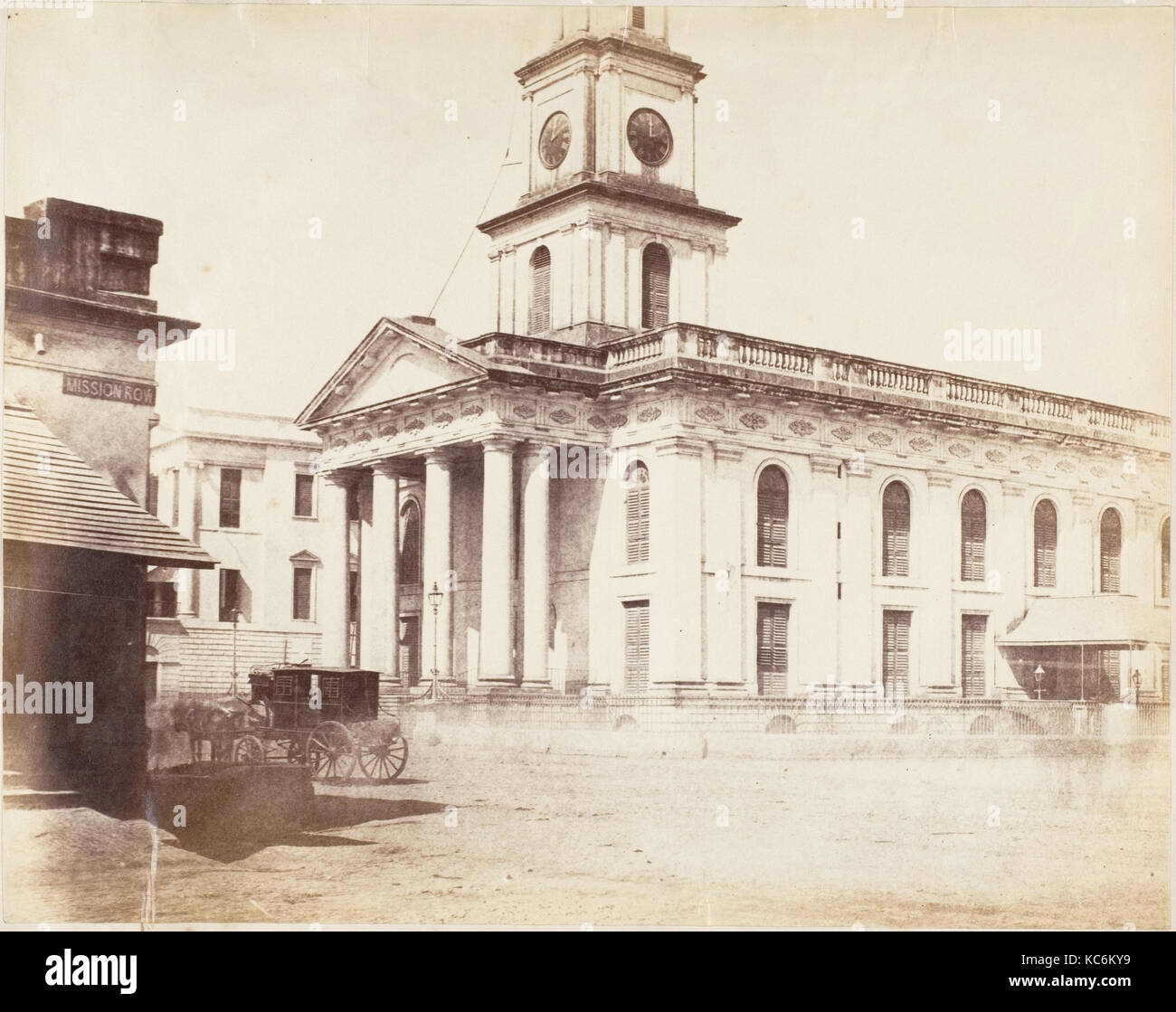 Scotch Kirk, Kalkutta, 1850s, Eiklar silber Drucken, Bild: 19,1 x 24,2 cm (7 1/2 x 9 1/2 in.), Fotografien, Kapitän R. B. Hill Stockfoto