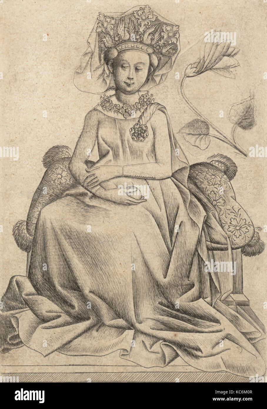 Die Königin der Blumen, der Meister der Karten, Ca. 1435 - 40 Stockfoto