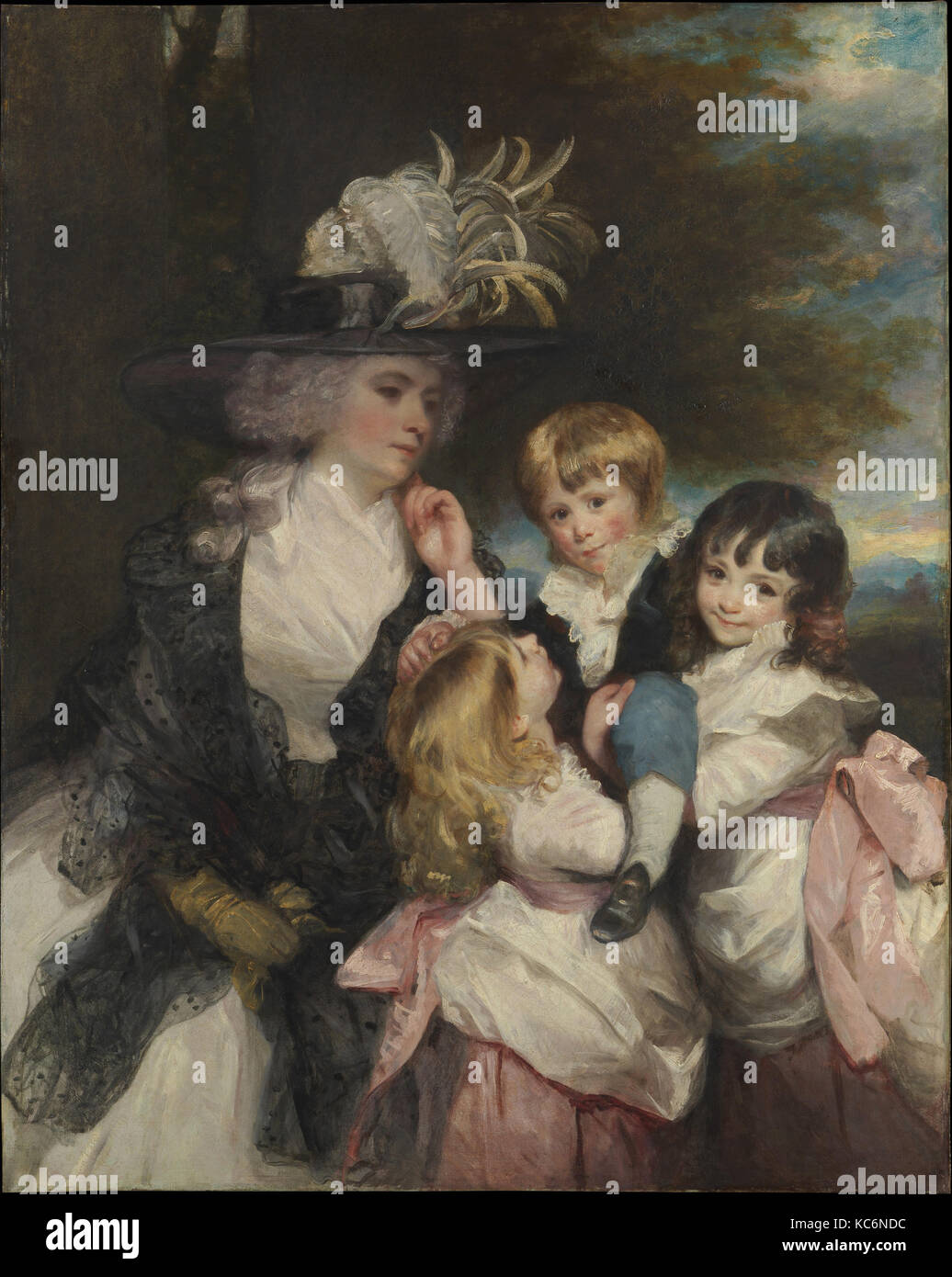 Lady Smith (Charlotte Delaval) und Ihre Kinder (George Henry, Louisa, und Charlotte), Sir Joshua Reynolds, 1787 Stockfoto