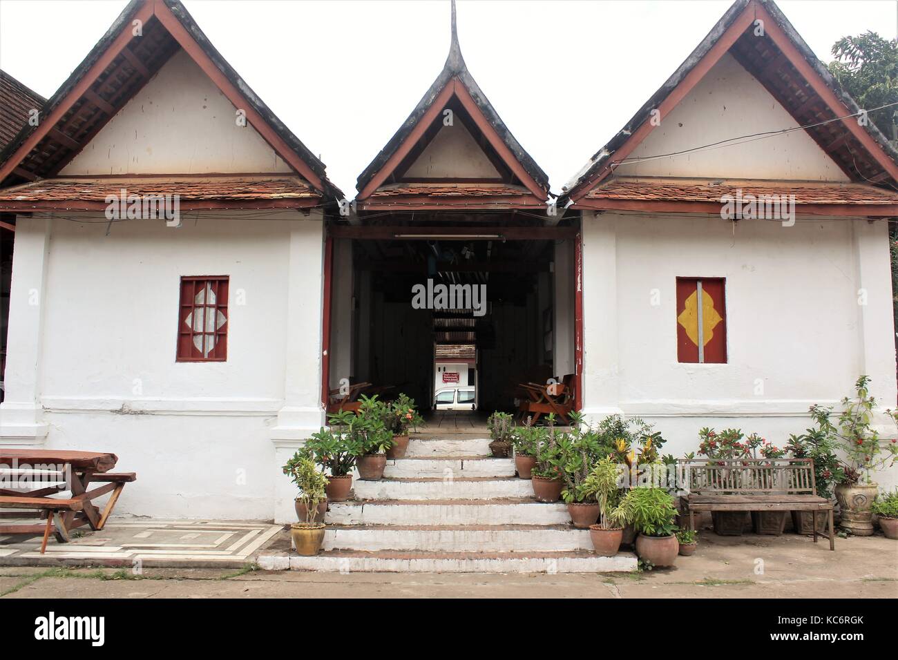 Mönche in Luang Prabang, Lao Stockfoto