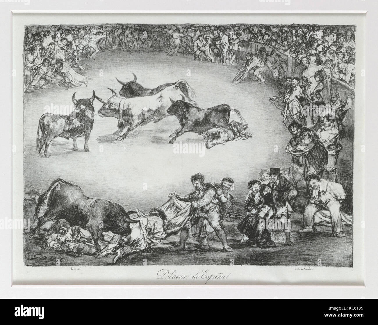 Spanische Unterhaltung aus dem "Bullen von Bordeaux, Goya, 1825 Stockfoto