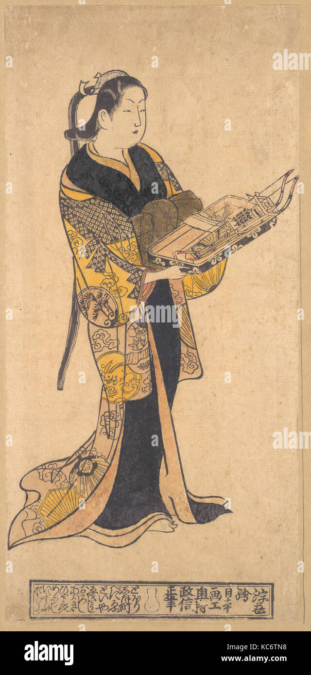 Frau mit Spielzeug für die Jungen 'Festival, Okumura Masanobu, Ca. 1730 Stockfoto