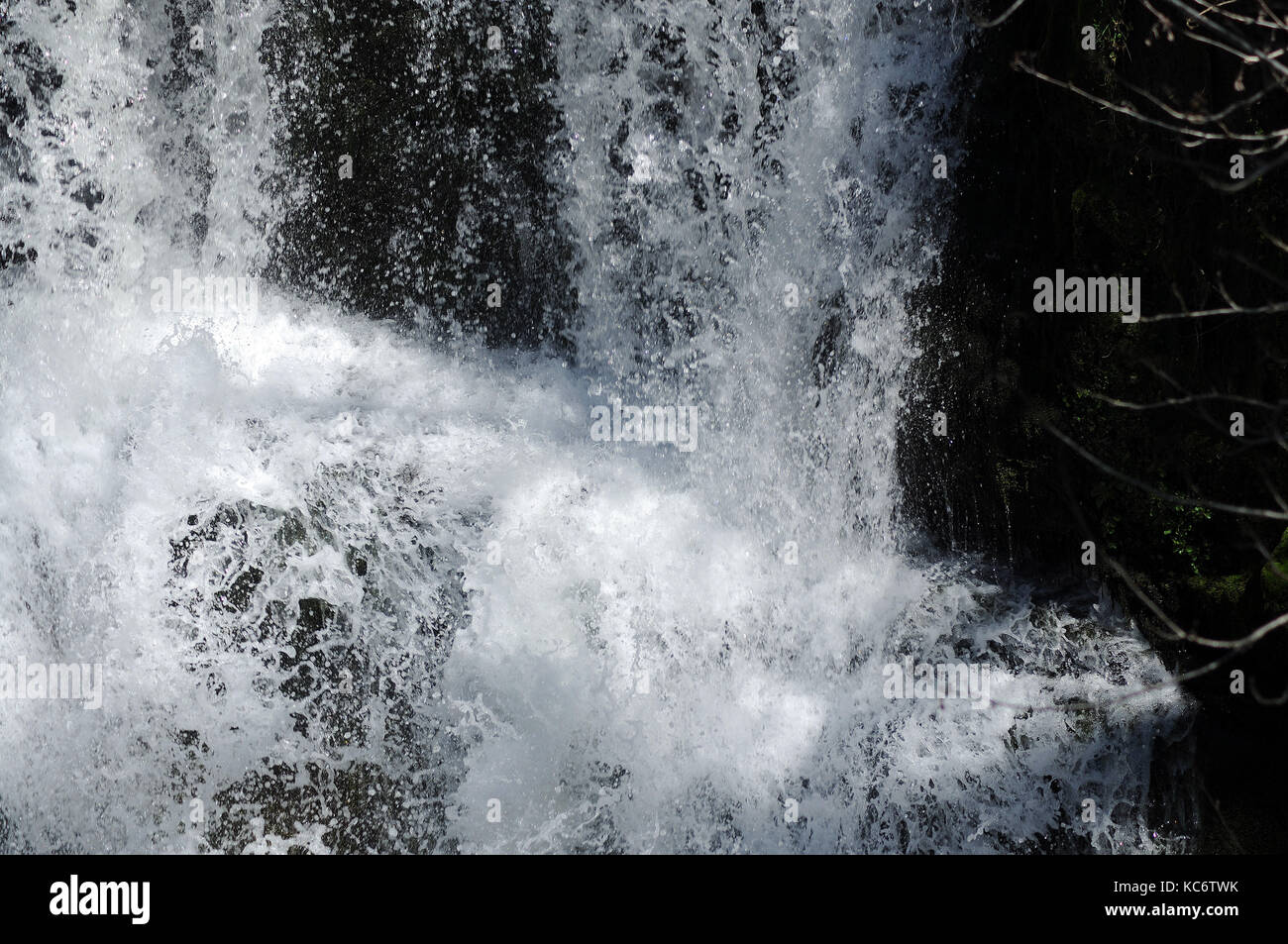 Sgwd Clun Gwyn Uchaf, Afon Mellte. Stockfoto