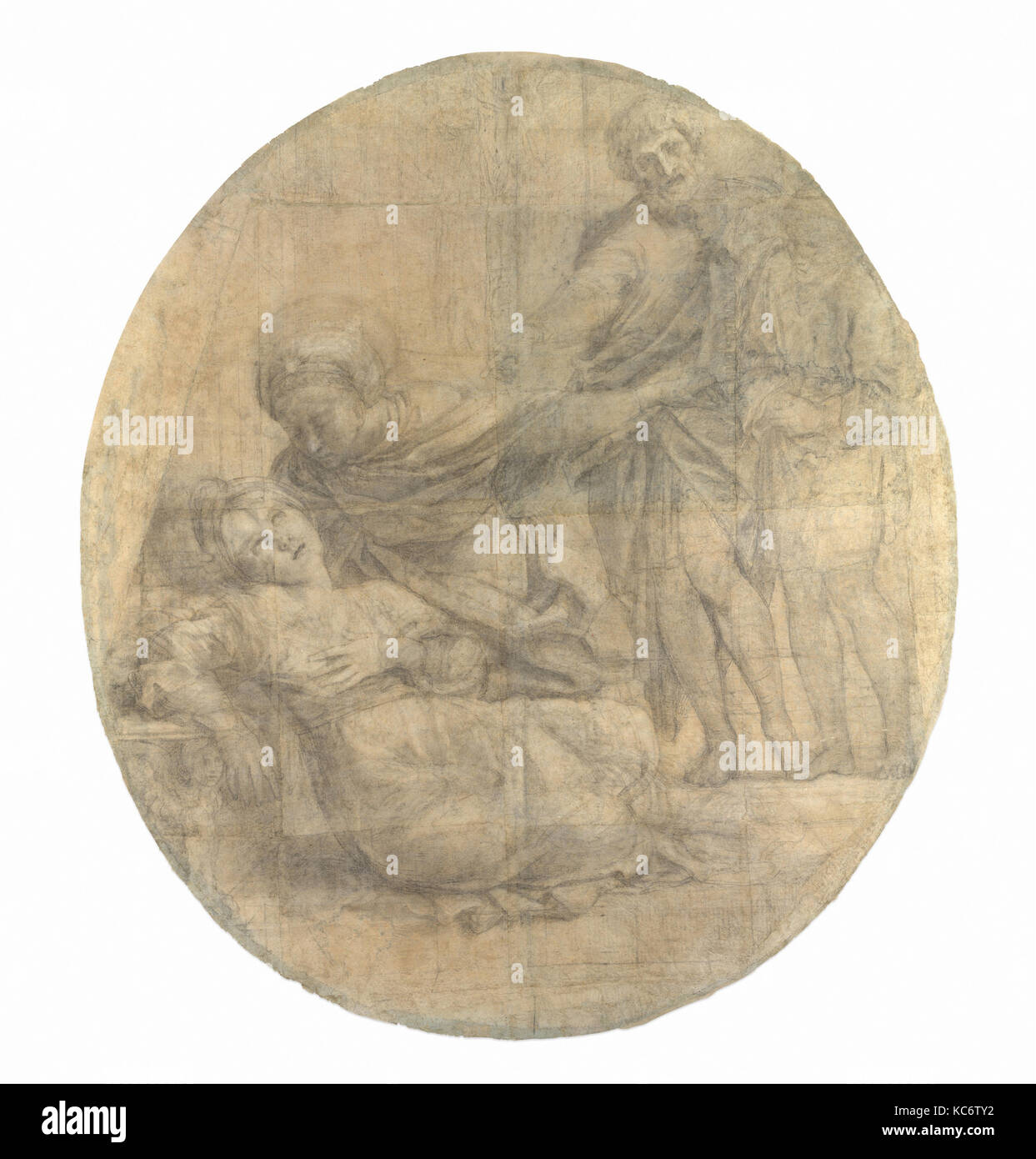 Das Martyrium der Heiligen Cäcilia (Cartoon für ein Fresko), Domenichino, 1612-14. Stockfoto