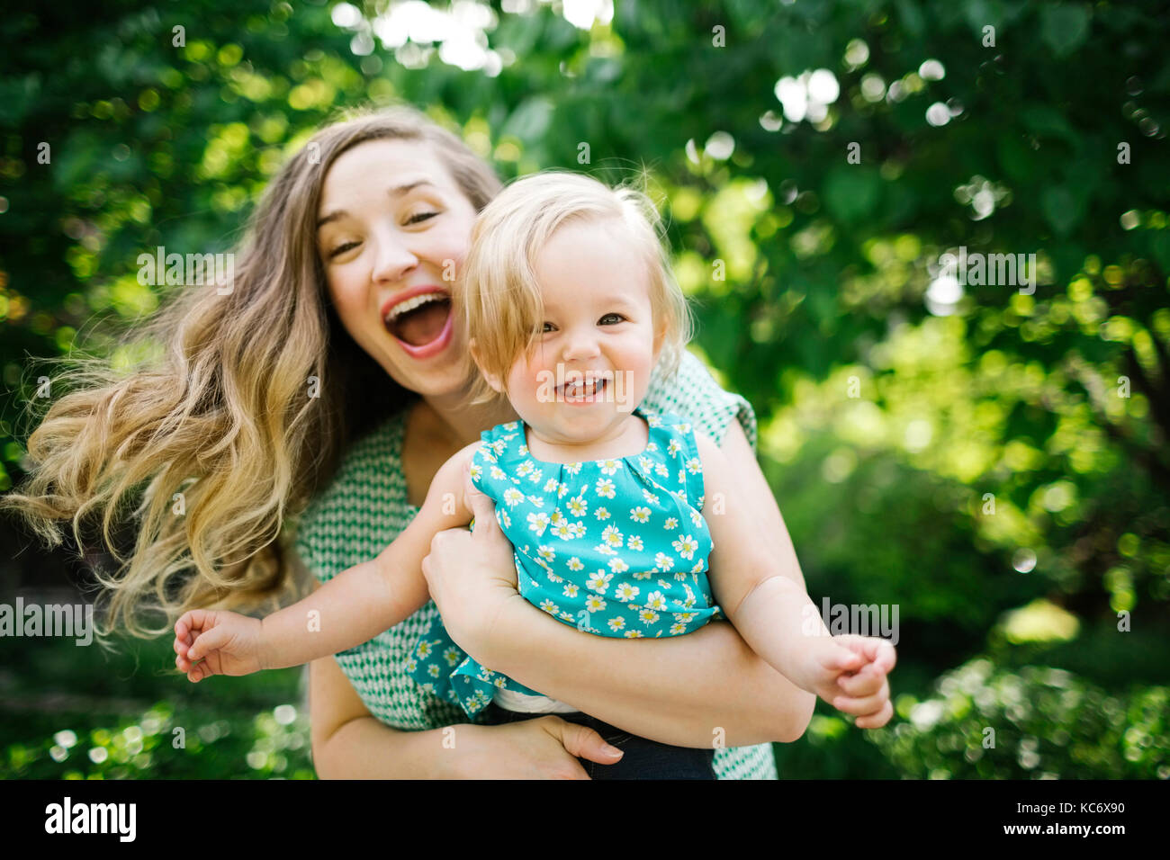 Porträt der Mutter die Tochter (12-17 Monate) Stockfoto