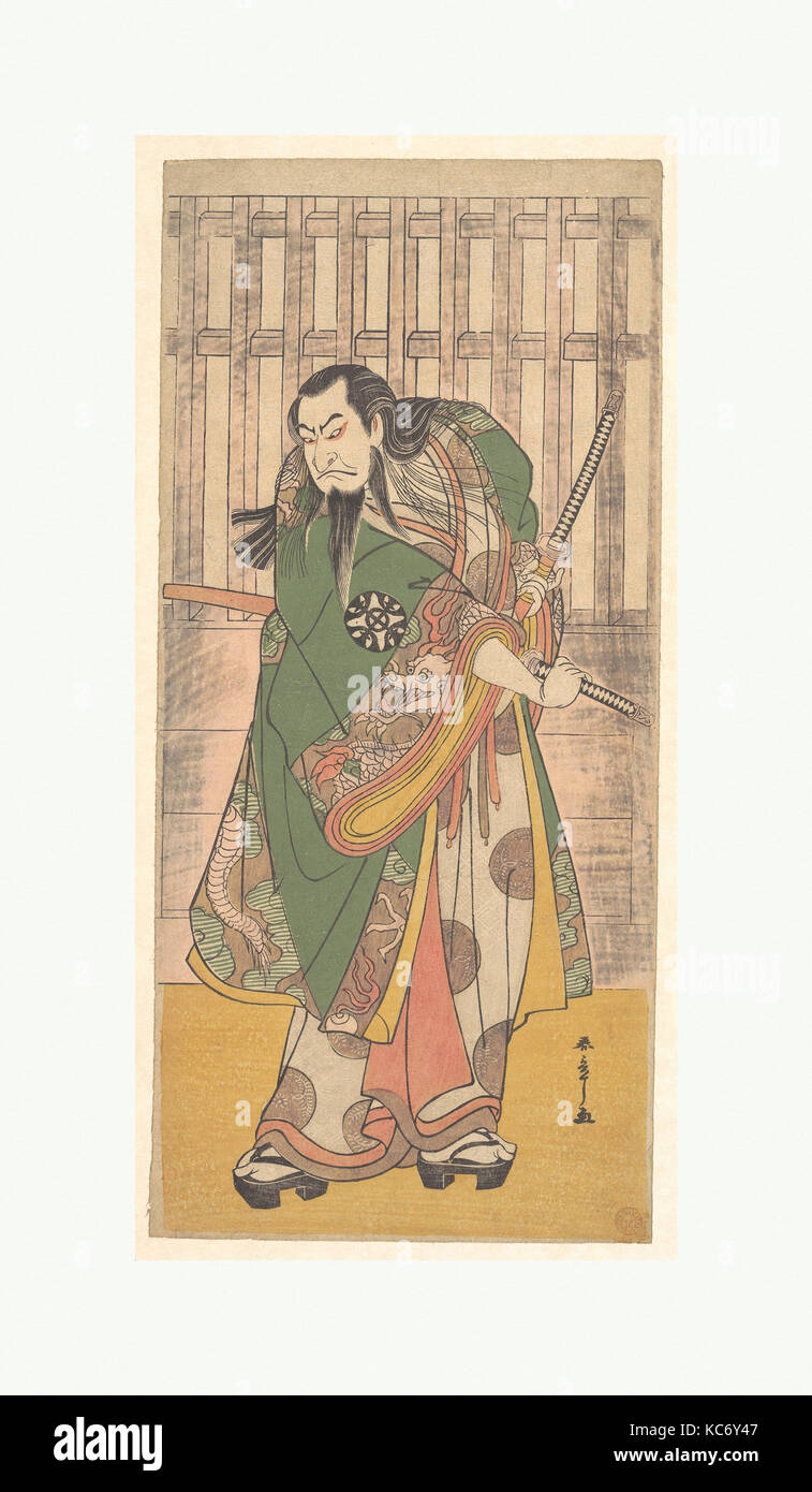 Die erste Nakamura Nakazō in der Rolle des Hige keine Ikyu, Katsukawa Shunshō, 1782 Stockfoto