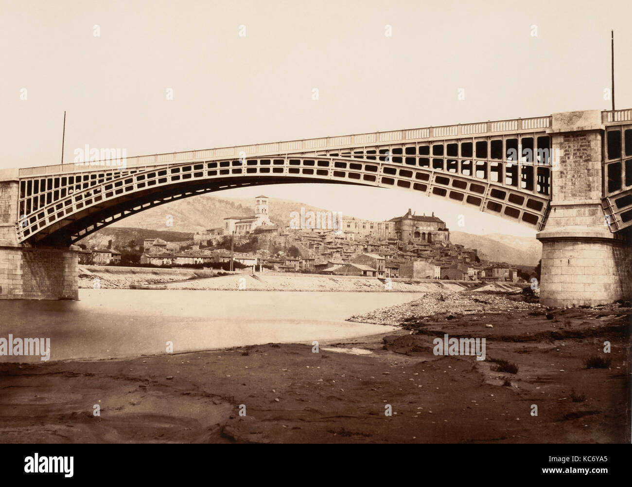 Viaduc de La Voulte, 1861 oder nach, Eiweiß silber Drucken aus Glas negativ, Bild: 30,5 x 43,2 cm (12 x 17 in.), Fotografien Stockfoto