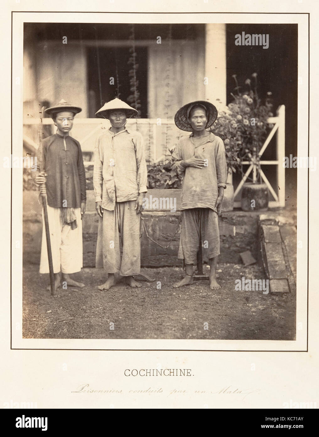 Prisonniers Conduits par un-Mata, Cochinchine, Emile Gsell, 1866 Stockfoto