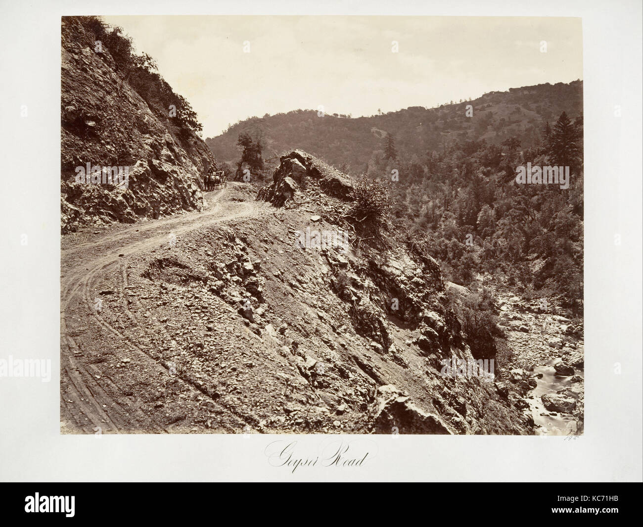 Geysir Straße, Carleton E. Watkins, 1868-70, gedruckt. 1876 Stockfoto