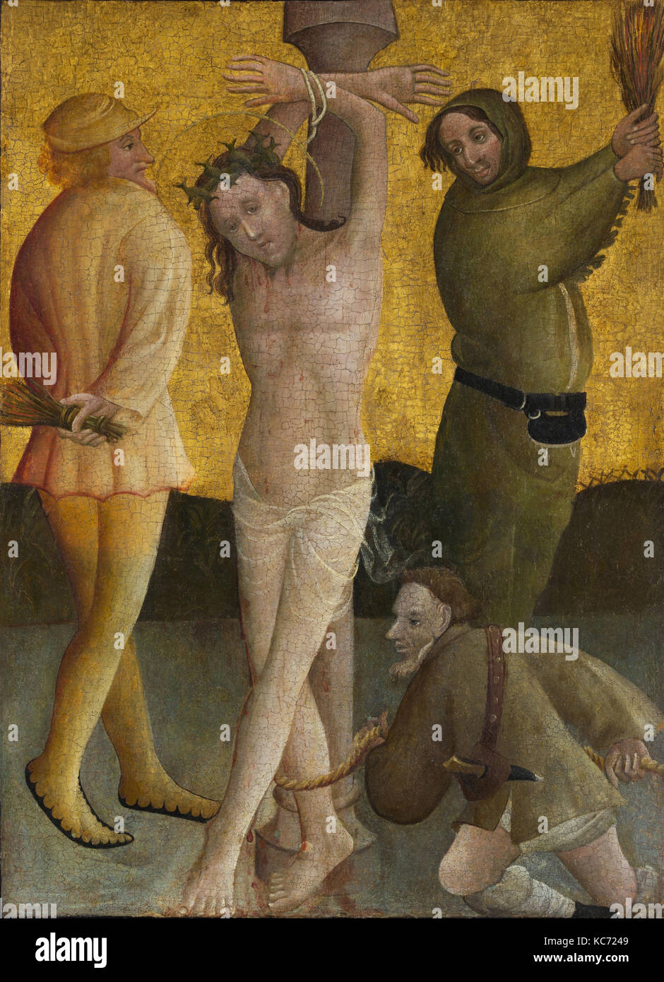 Die Geißelung, Meister der Berswordt Altar, Ca. 1400 Stockfoto