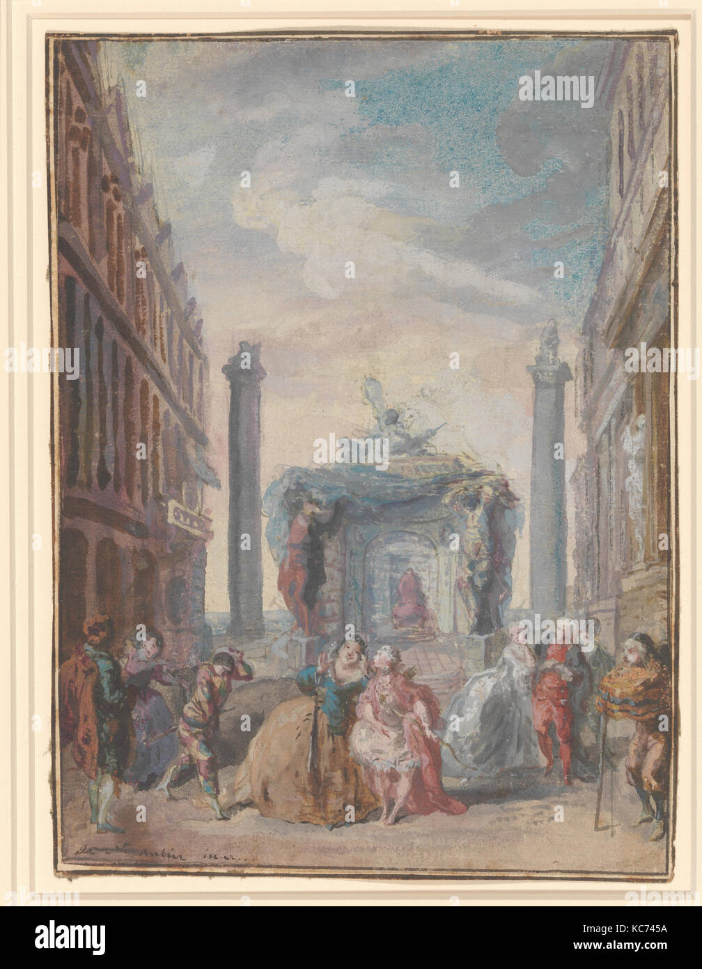 Les fêtes vénitiennes, Gabriel de Saint-Aubin, nach 1759 Stockfoto