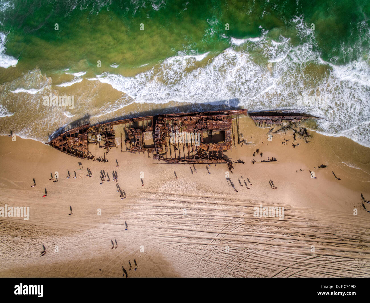 Fraser Island SS Maheno Schiffswrack Stockfoto