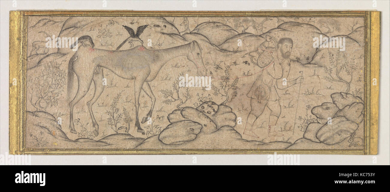 Ein ausgemergeltes Pferd durch Seine Master Led, Ende des 16. Jahrhunderts Stockfoto