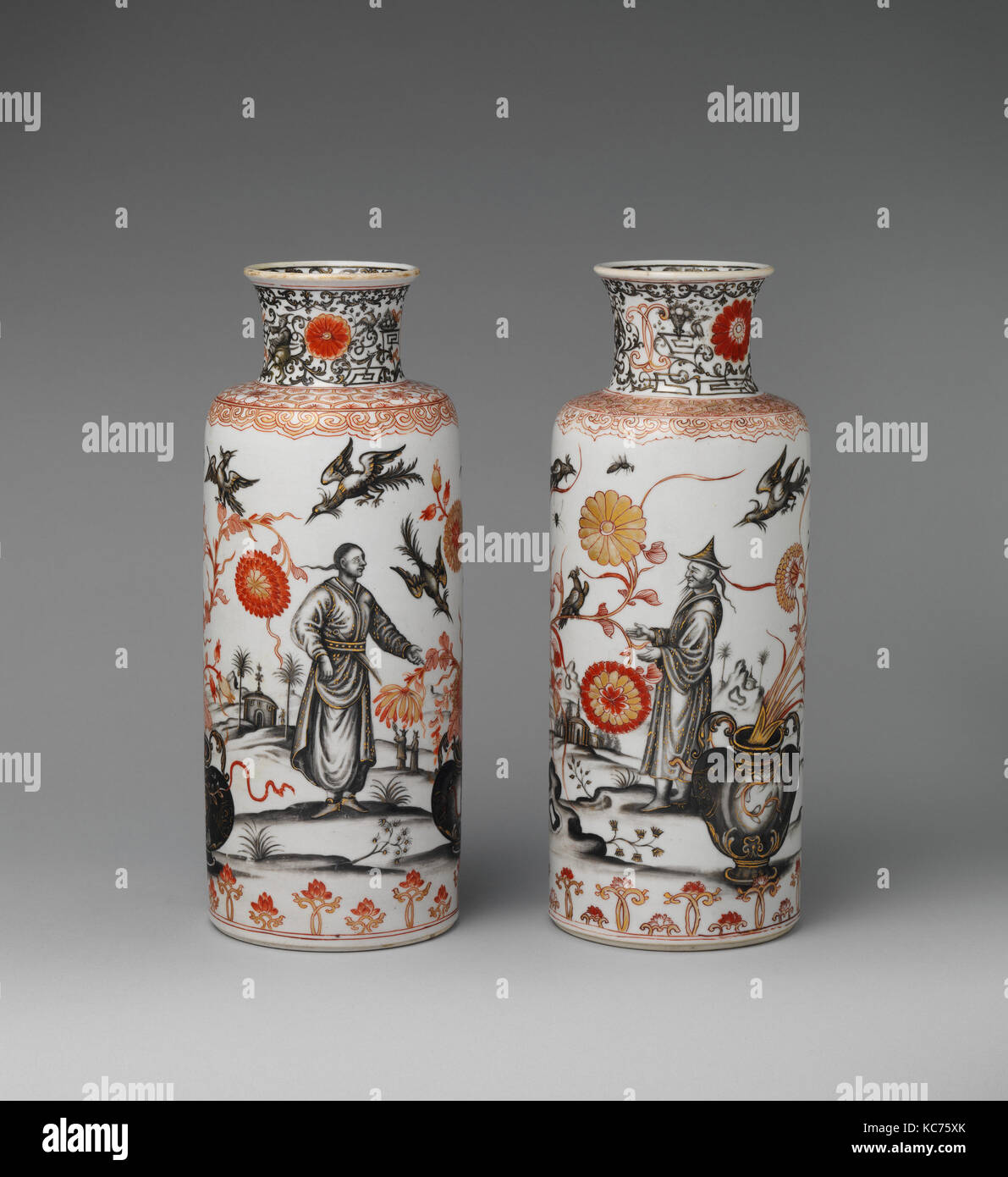 Vase (ein Paar), Anfang des 18. Jahrhunderts, Dekoration Ca. 1729 - 32 Stockfoto