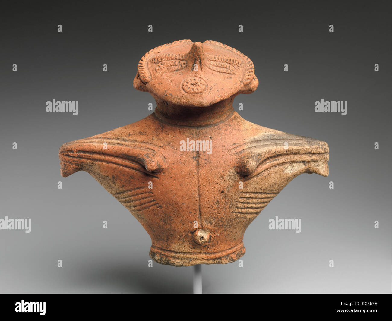 Dogū (Ton Figurine), 土偶, endgültige Jōmon Zeitraum (Ca. 1000 - 300 v. Chr.), Japan, Steingut mit Schnur - markiert und eingeschnitten, Dekoration, H Stockfoto