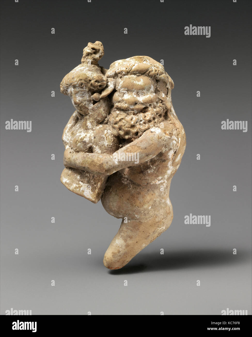 Terrakotta Statuette eines Satyr und maenad, 3. Jahrhundert v. Chr. Stockfoto