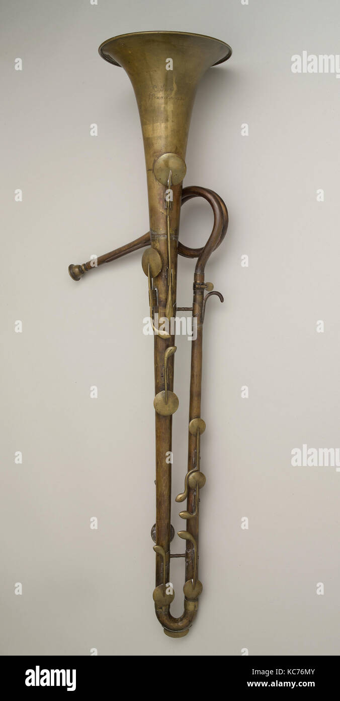 Tenor (Alto) Ophicleide in E-flat, möglicherweise durch Charles Joseph Sax, Ca. 1825 - 65 Stockfoto