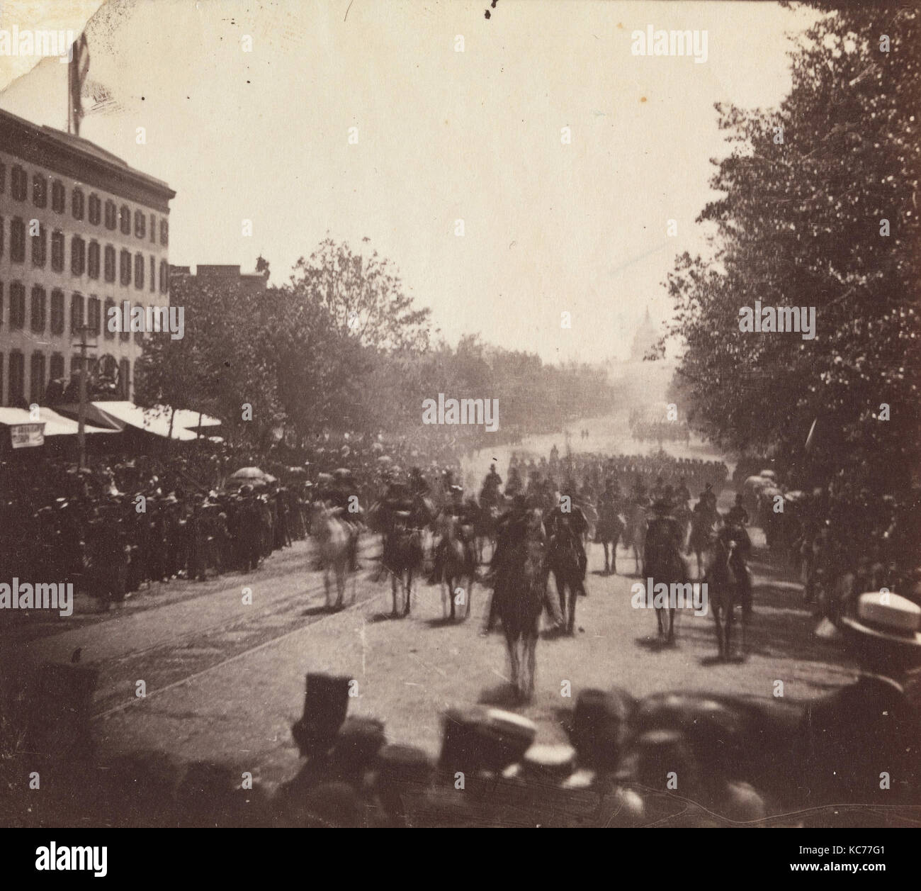 Grand Army Review, Pennsylvania Avenue, Washington, Alexander Gardner, vielleicht 23 oder 24, 1865 Stockfoto