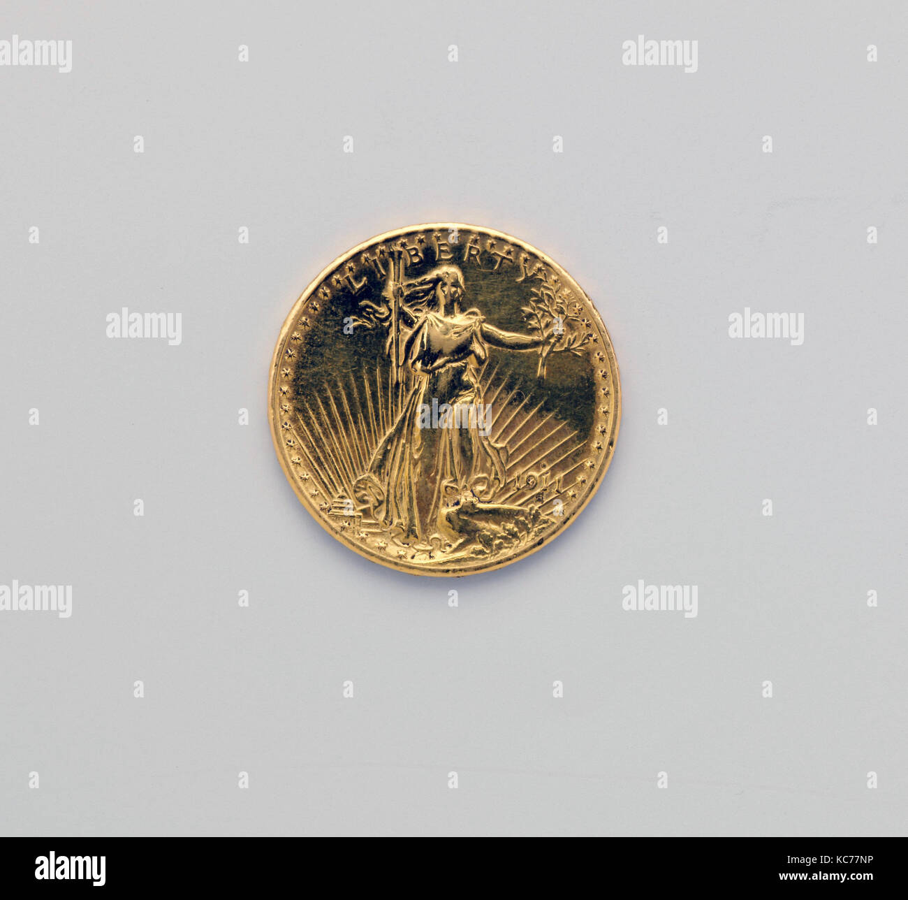 Usa 21 Dollar Gold Stück, Augustus Saint-Gaudens, 1905 - 7, Gold Münze, 1911 Stockfoto